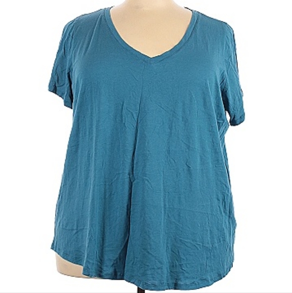 Sold Torrid enamel blue girlfriend tee size 0 Large (12) - Picture 2 of 3